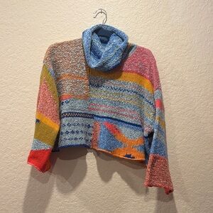 Sincerely Jules Colorful Cowl Neck Sweater